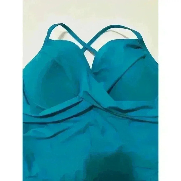 Hilor Aqua One-Piece Criss Cross Back Swimsuit NWT Size 16 - Picture 9 of 11